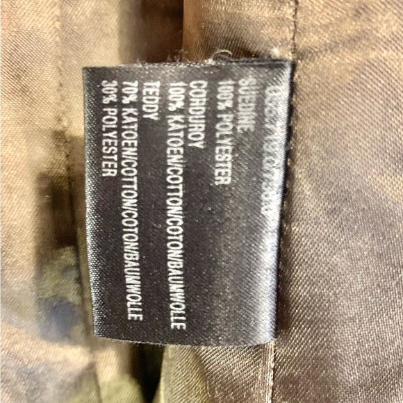 Creenstone Women's Coat Herringbone Pattern with Corduroy Shoulders Size 38 - Picture 9 of 10